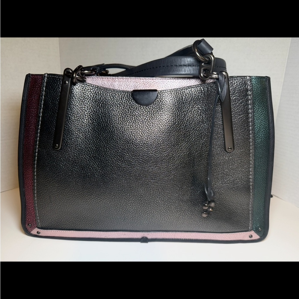 Coach Color Block Pebbled Leather Dreamer Tote Dr… - image 7